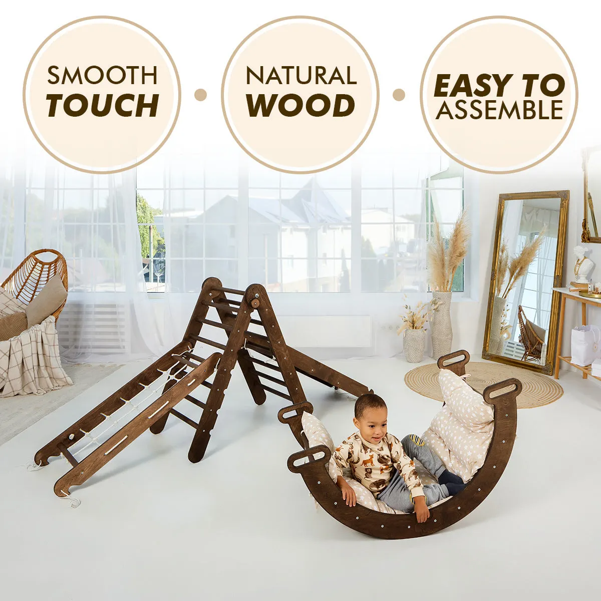 5in1 Montessori Climbing Set – Chocolate