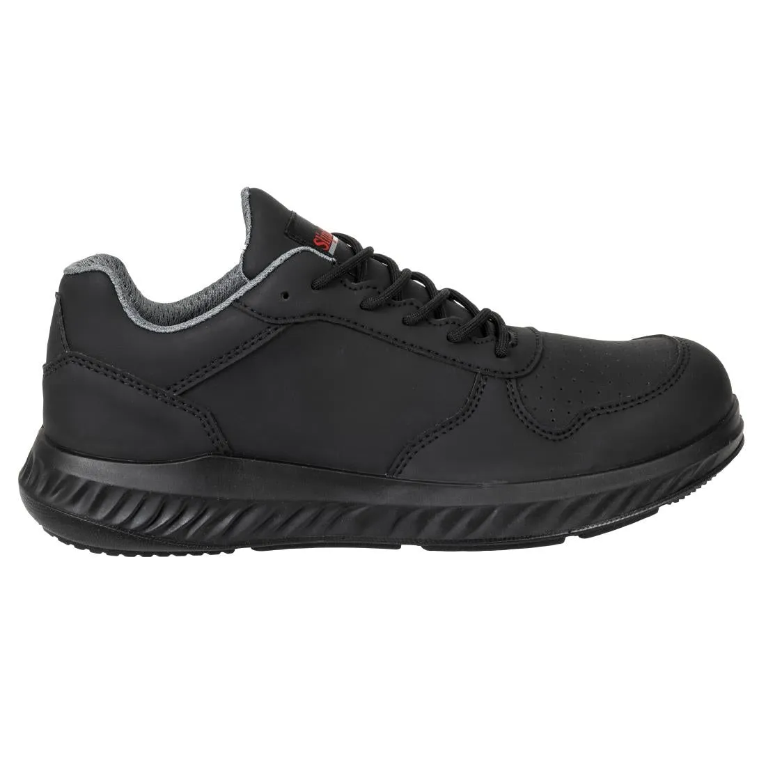 BA063-41 Slipbuster Recycled Microfibre Trainers Matte Black 41