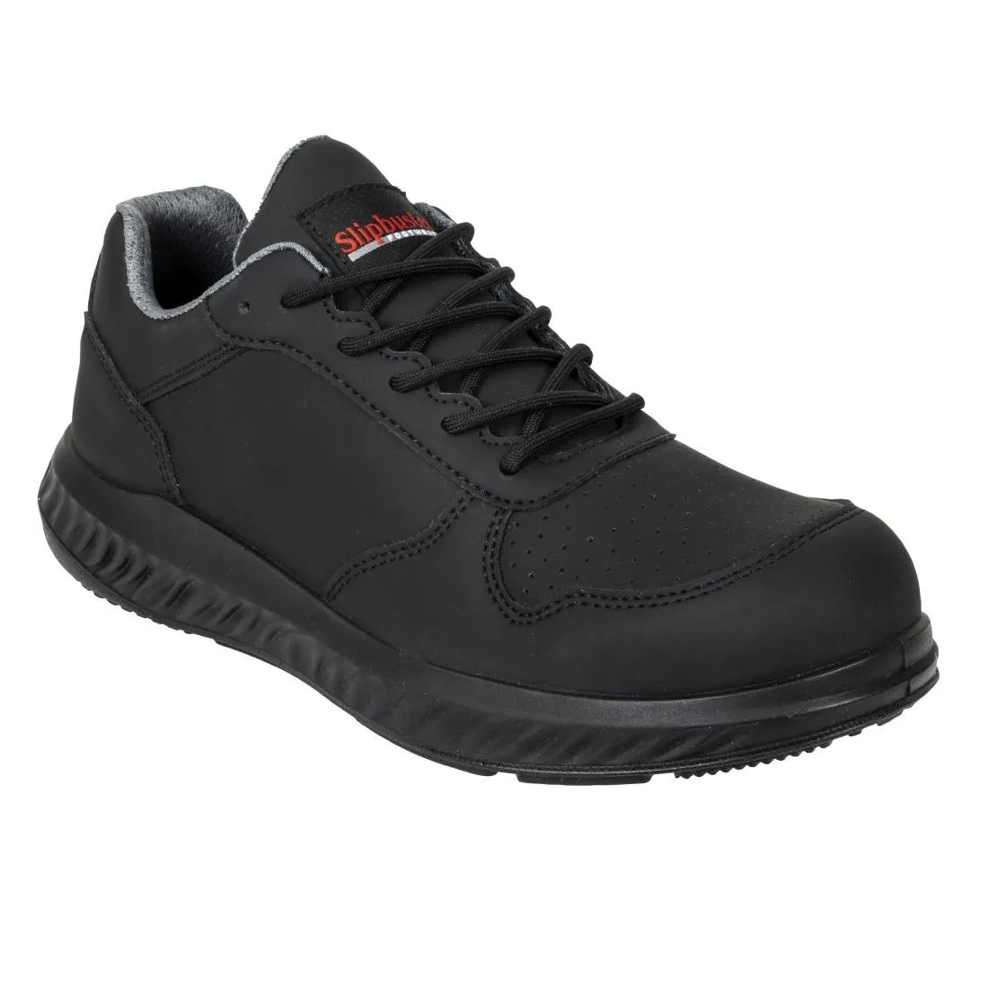 BA063-43 Slipbuster Recycled Microfibre Trainers Matte Black 43