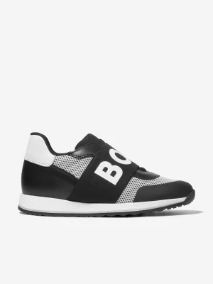 BOSS Boys Logo Trainers In Black