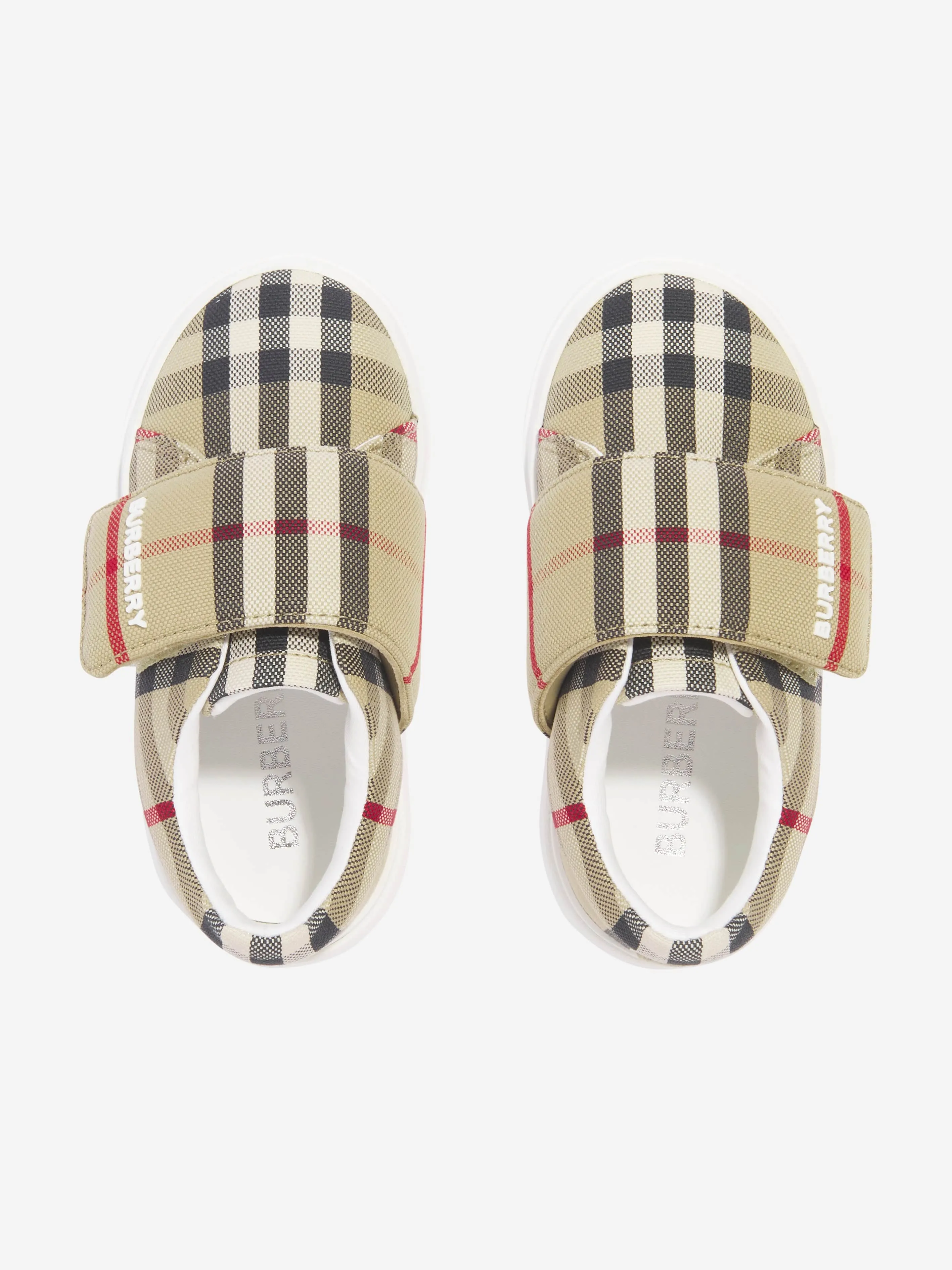 Burberry Baby James Trainers in Archive Beige Check