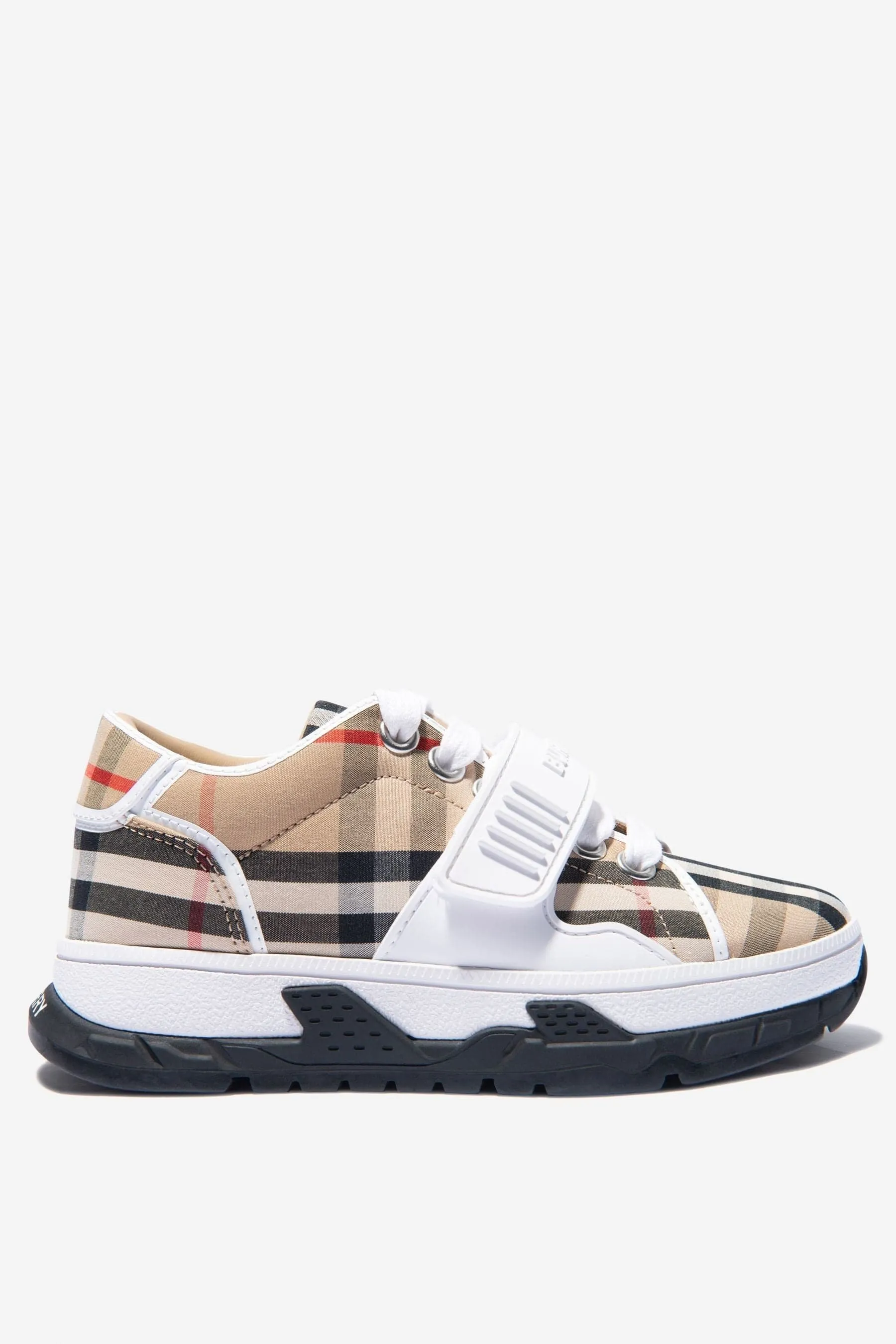 Burberry Unisex Check Union Strap Trainers