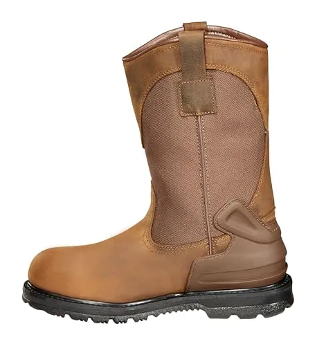 Carhartt CMP1100 Men's 11" Wellington Waterproof Soft Toe Pull-On Leather Work Boot CMP1100