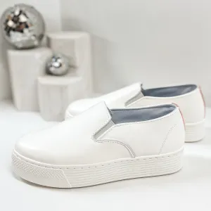 City Style Step In Flatform Sneakers in White