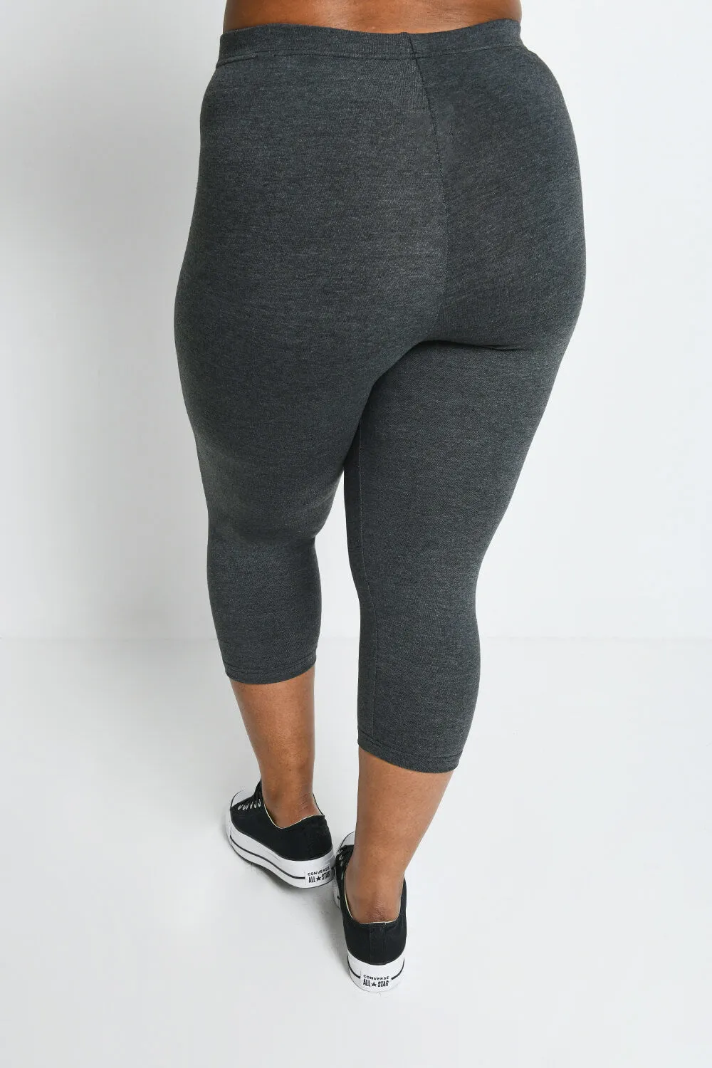 Curve Everyday Cropped Leggings - Dark Grey Marl