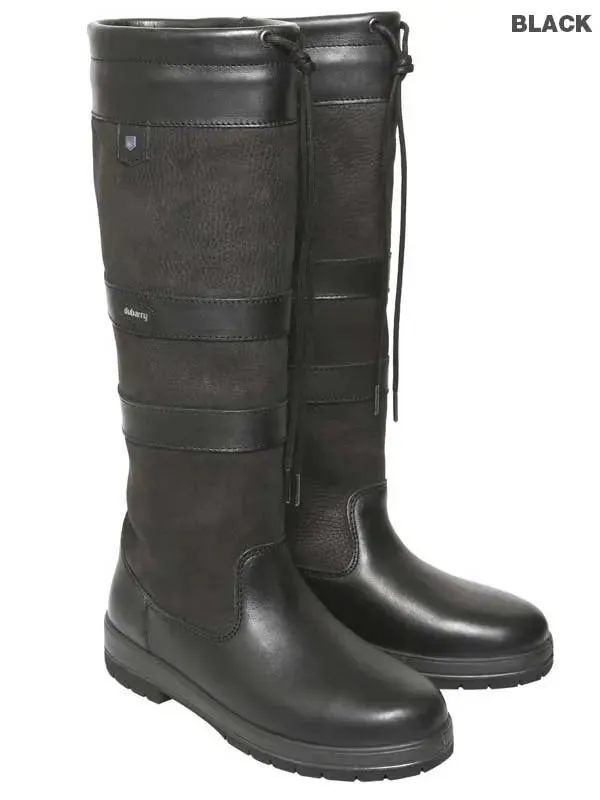 DUBARRY Galway Waterproof Leather Country Boots - Black