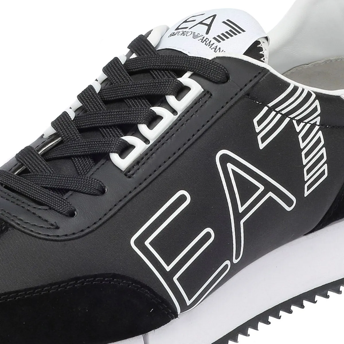 EA7 Black&White Vintage Men's Black Trainers