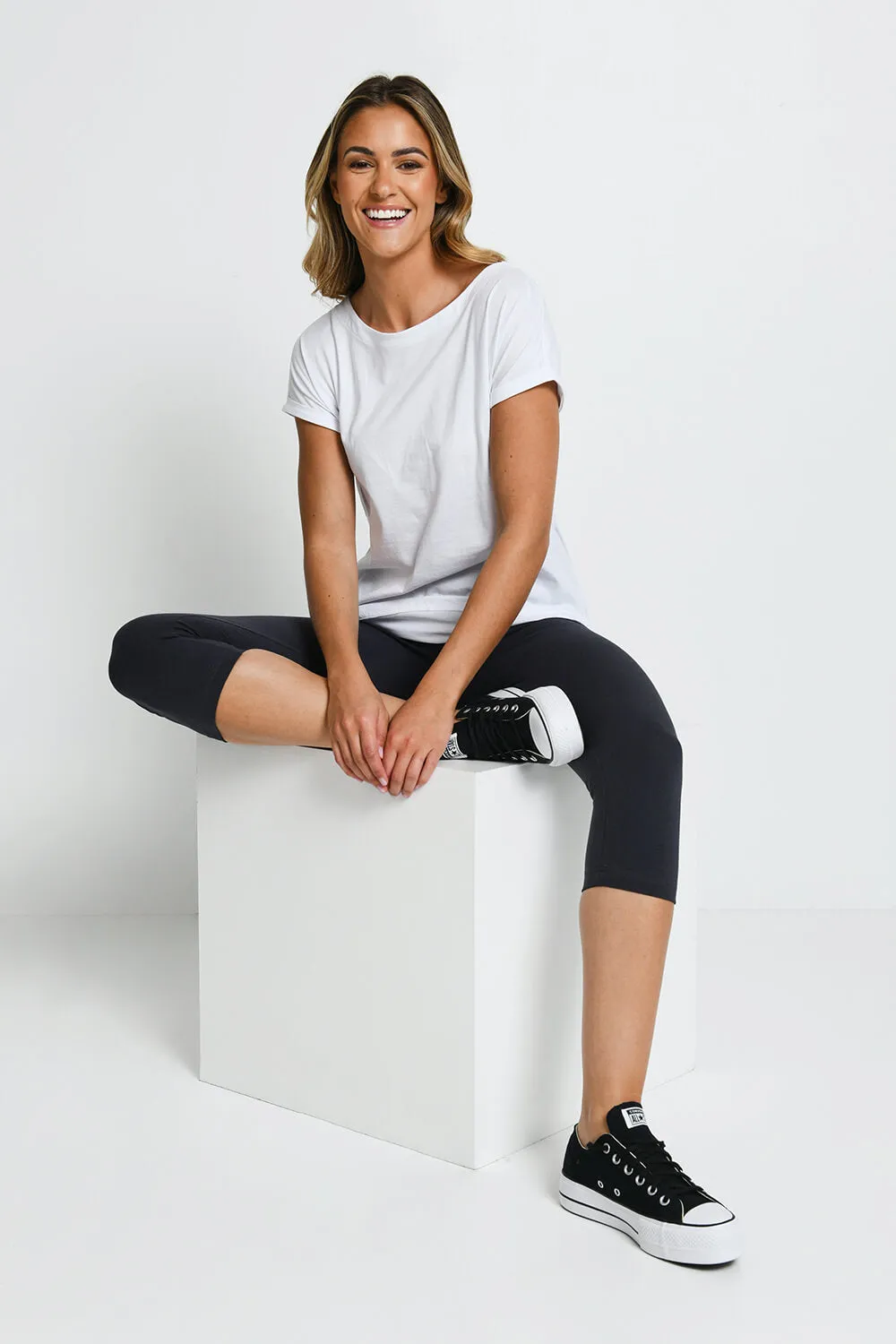 Everyday Cropped Leggings - Odyssey Grey