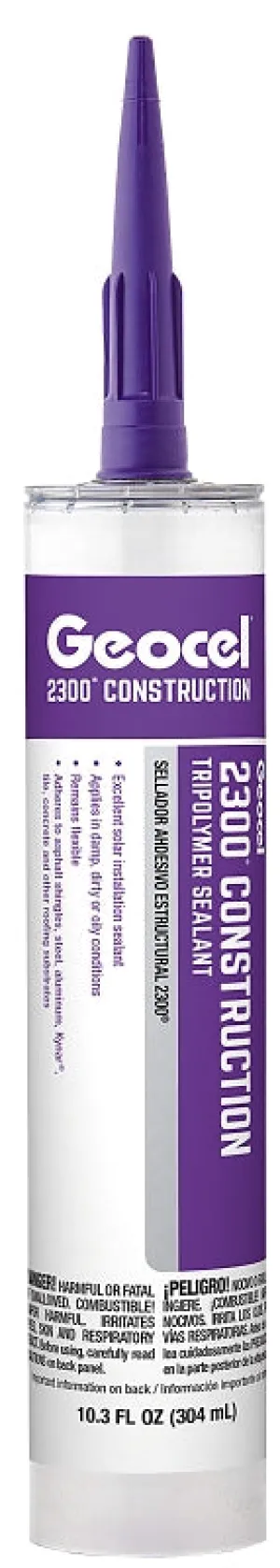 Geocel 2300 Series GC66900 Construction Tripolymer Sealant, Crystal Clear, 10.3 fl-oz Cartridge :EA: QUANTITY: 24