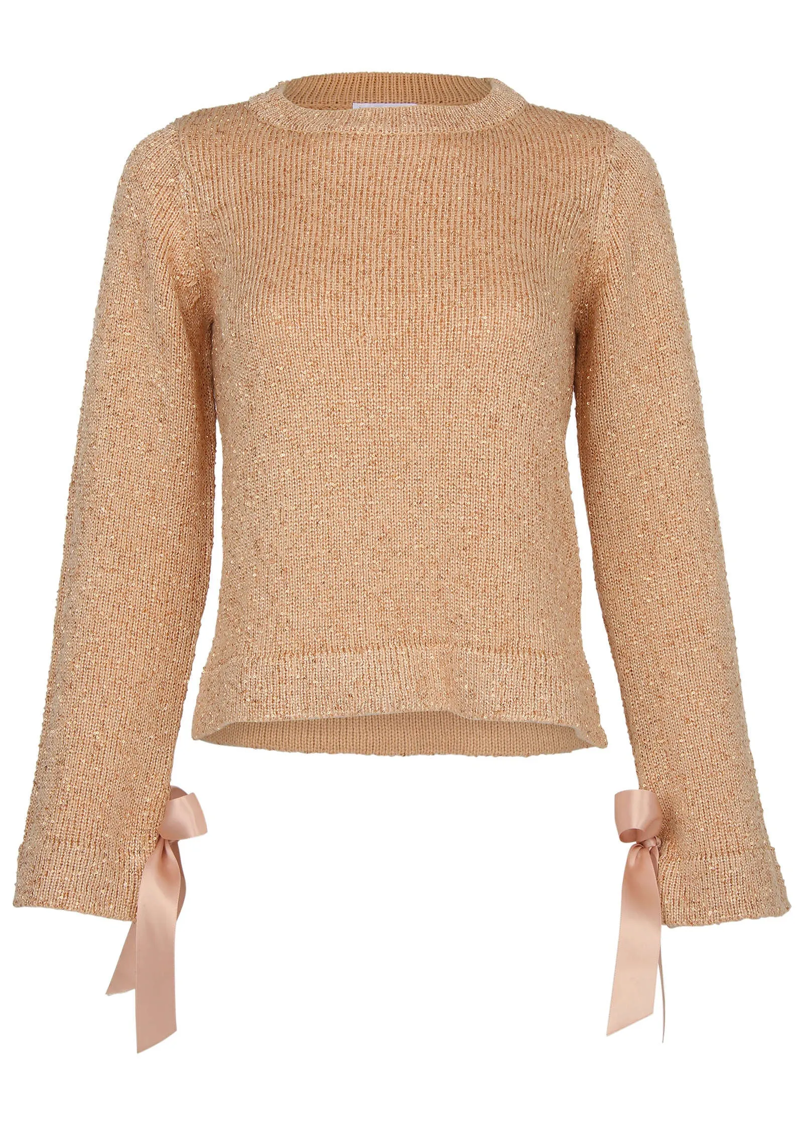 Glitter Knit Sweater - Cream Tan