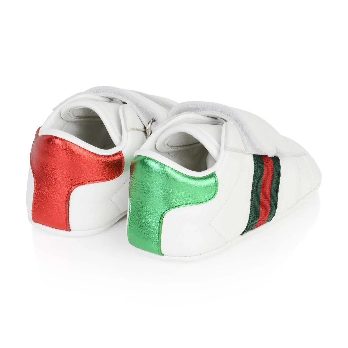 Gucci Baby Leather Ace Trainers in White