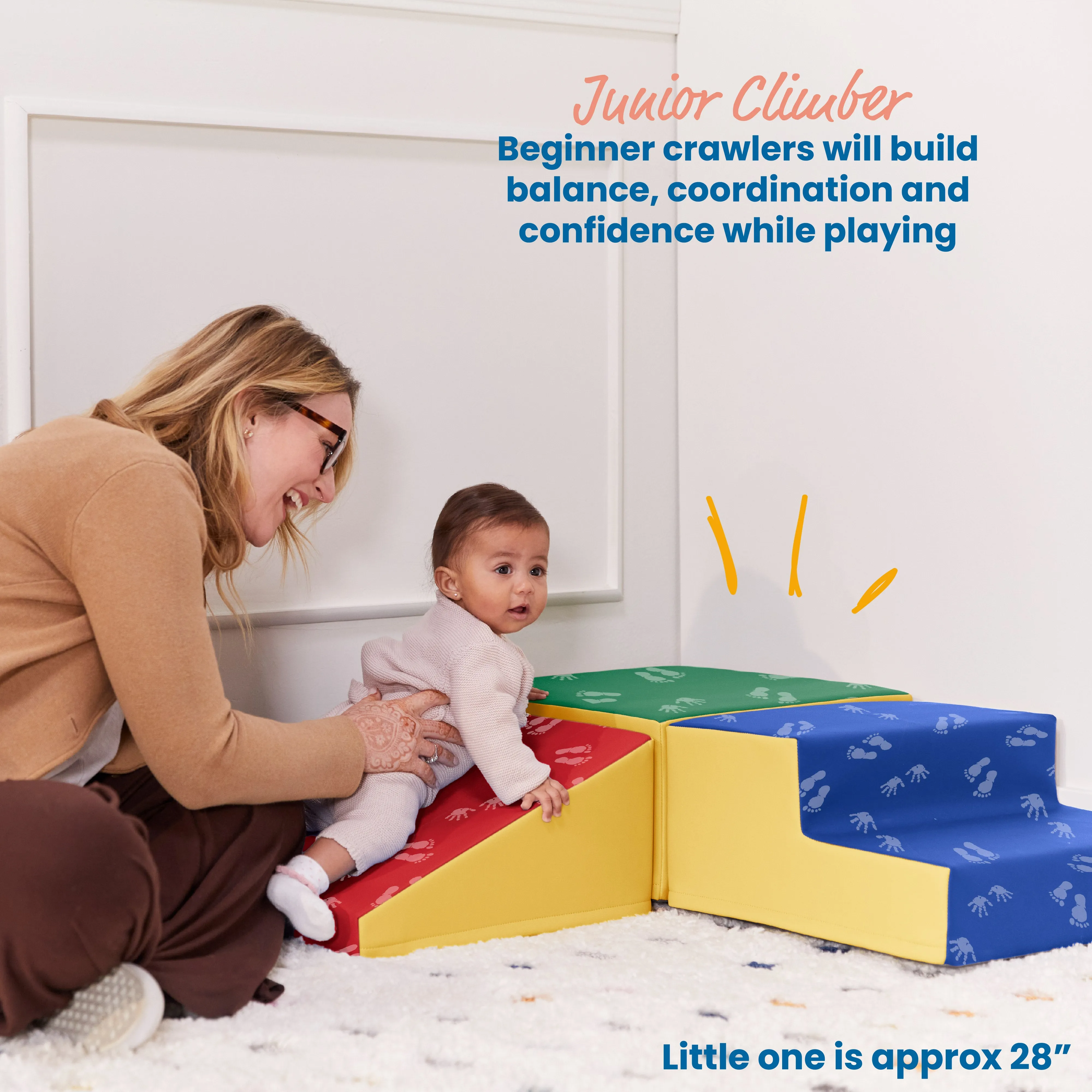 Junior Little Me Climb Crawl and Slide, Beginner Playset, 3-Piece