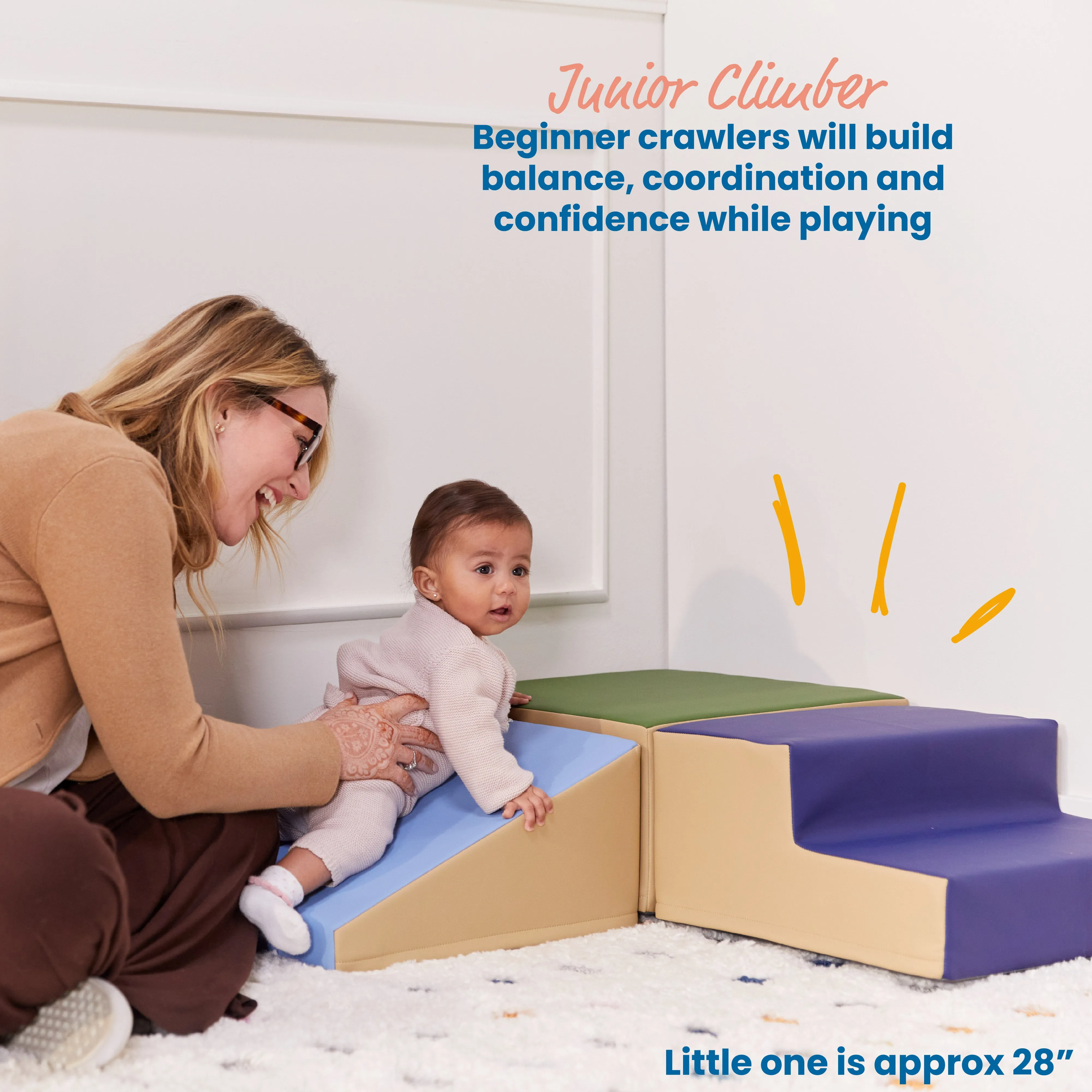 Junior Little Me Climb Crawl and Slide, Beginner Playset, 3-Piece