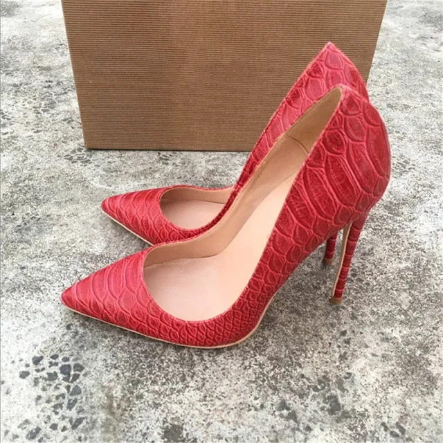 LuxePoint CrocHeel Exquisite Pumps