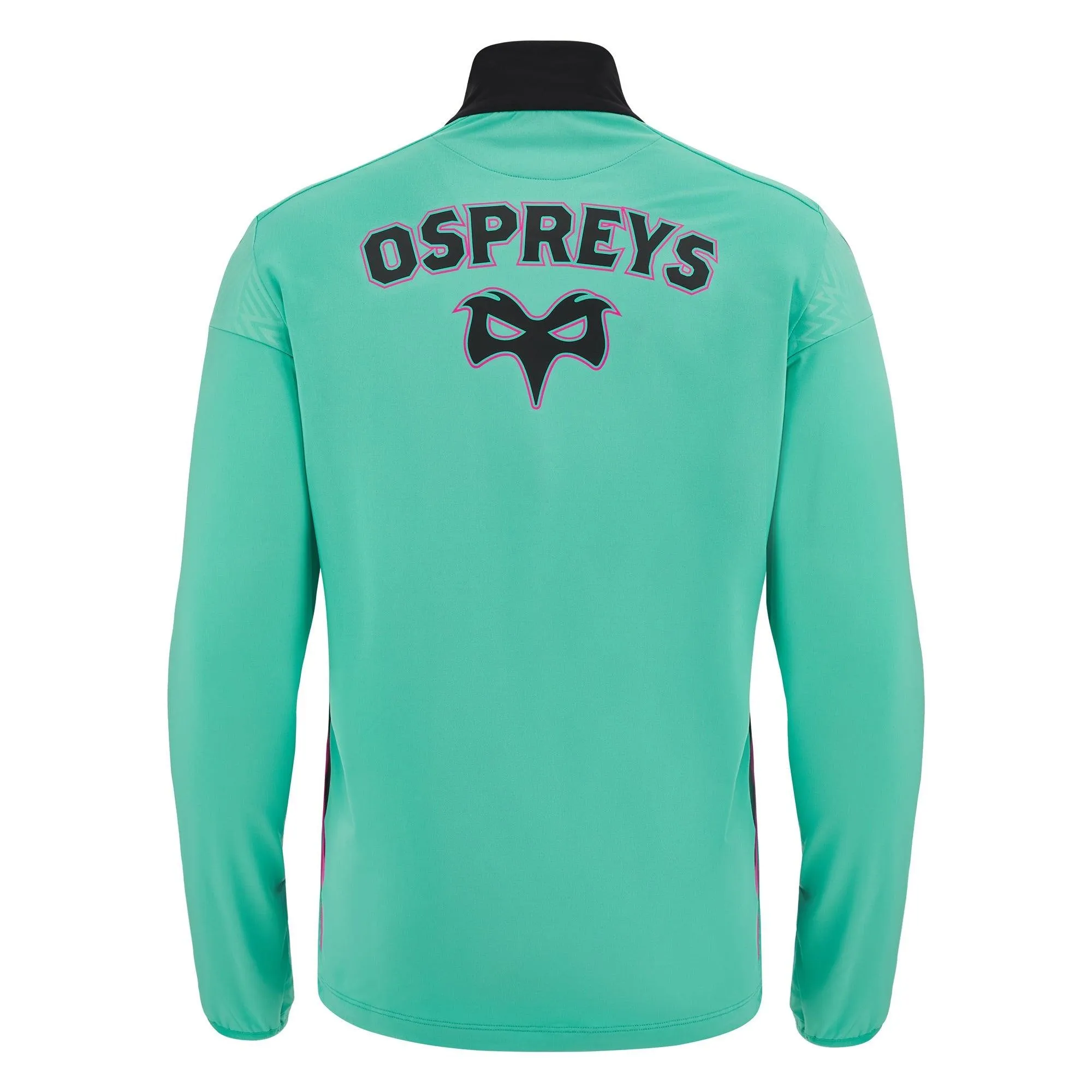 Macron Ospreys Rugby Mens Training Poly Zip Top