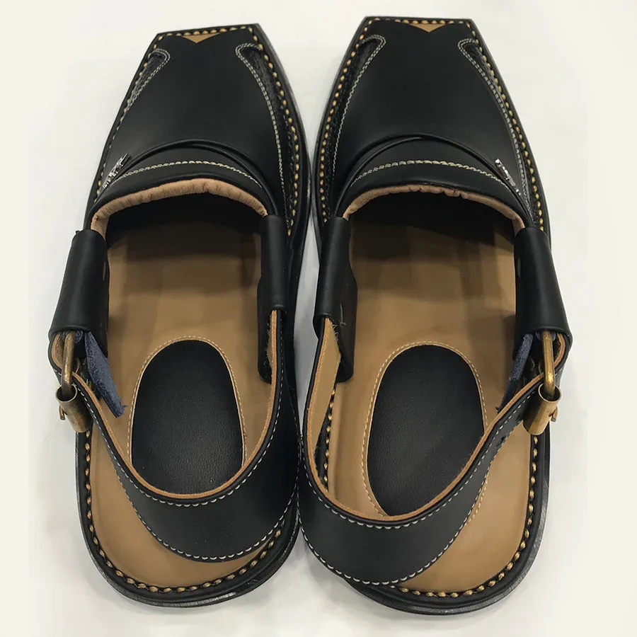 Men's Casual Handmade Leather Peshawari Chappal