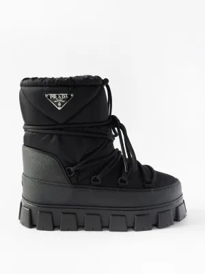 Monolith padded nylon snow boots