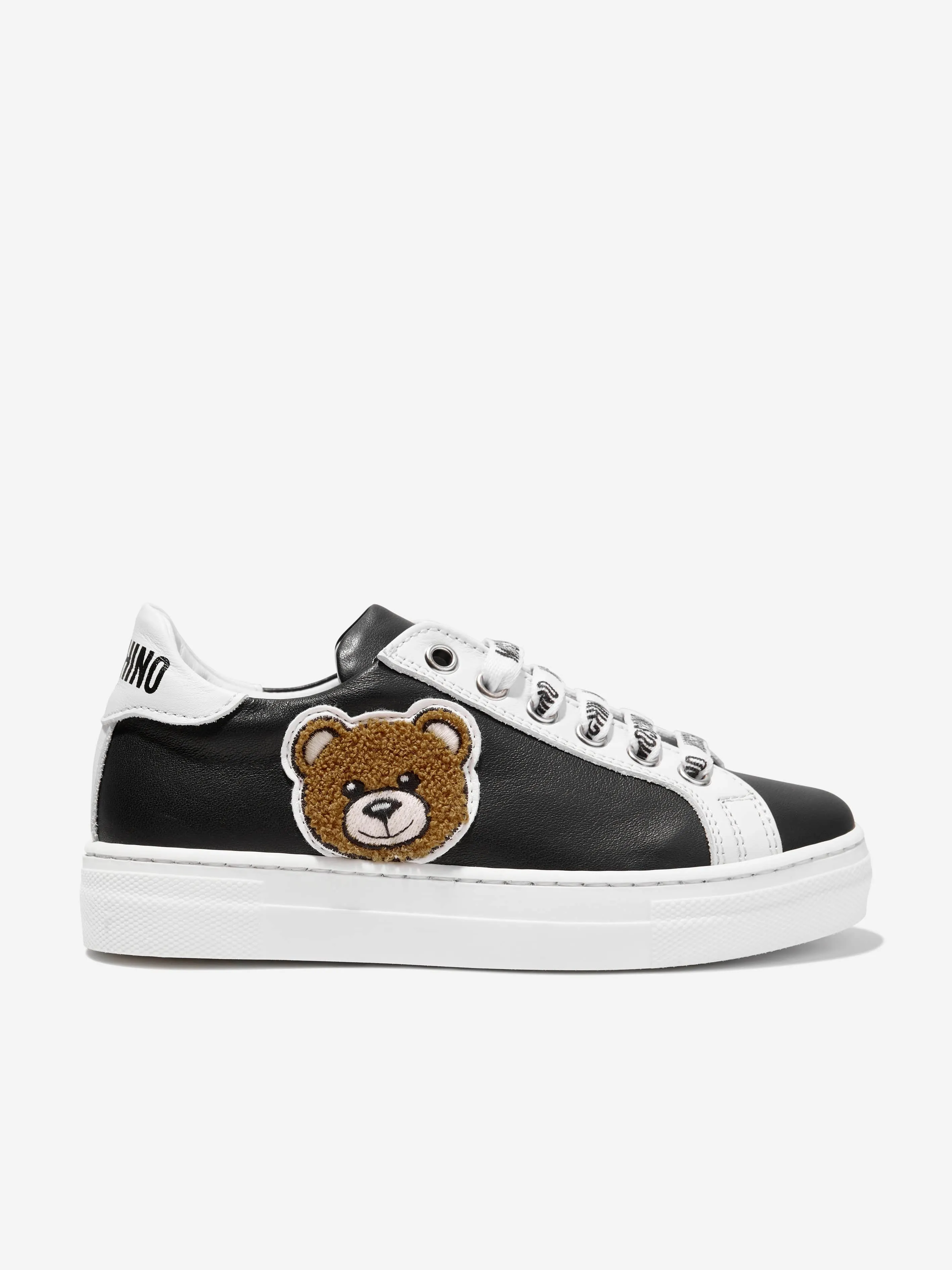 Moschino Kids Bear Trainers in Black