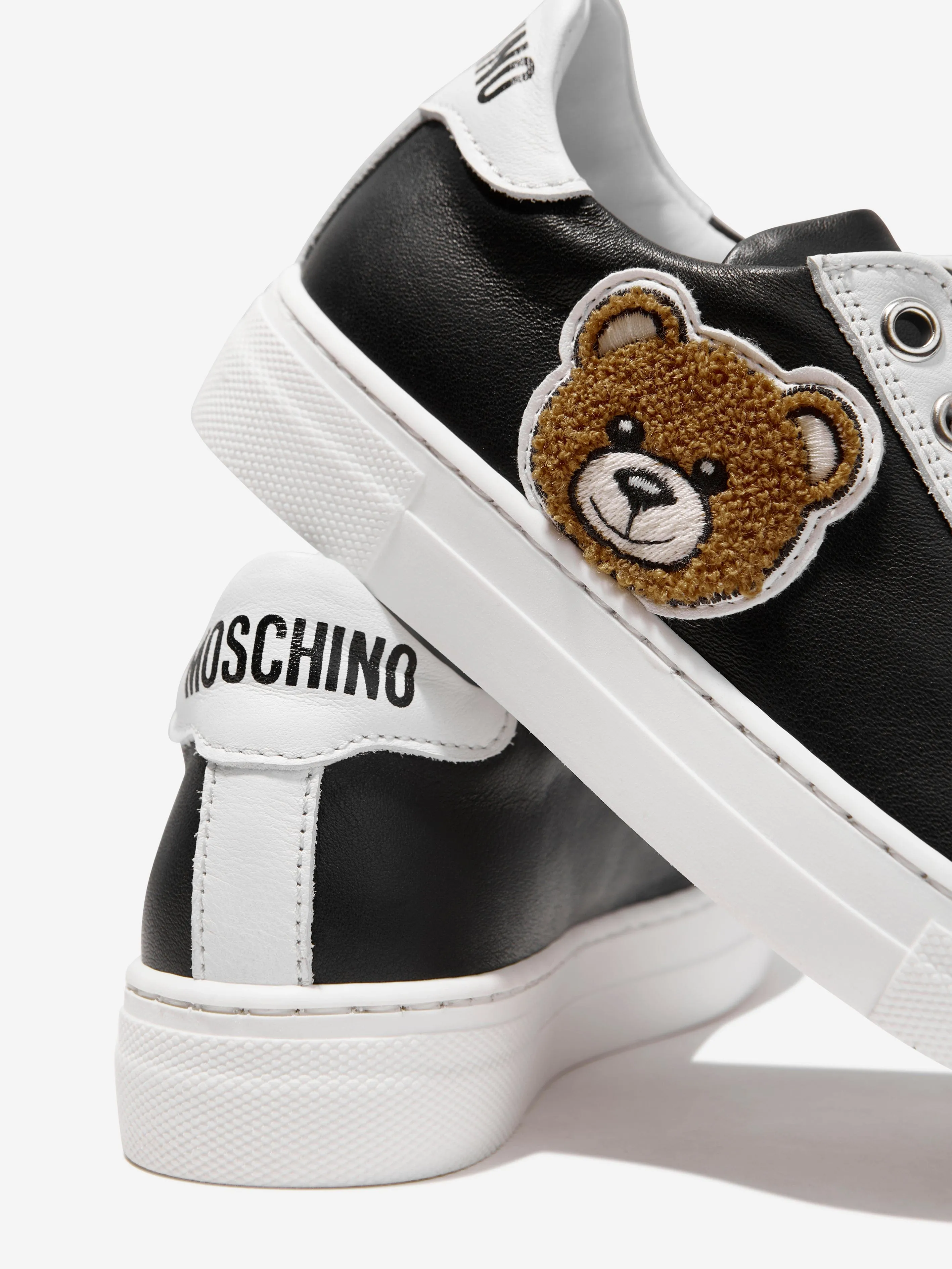 Moschino Kids Bear Trainers in Black