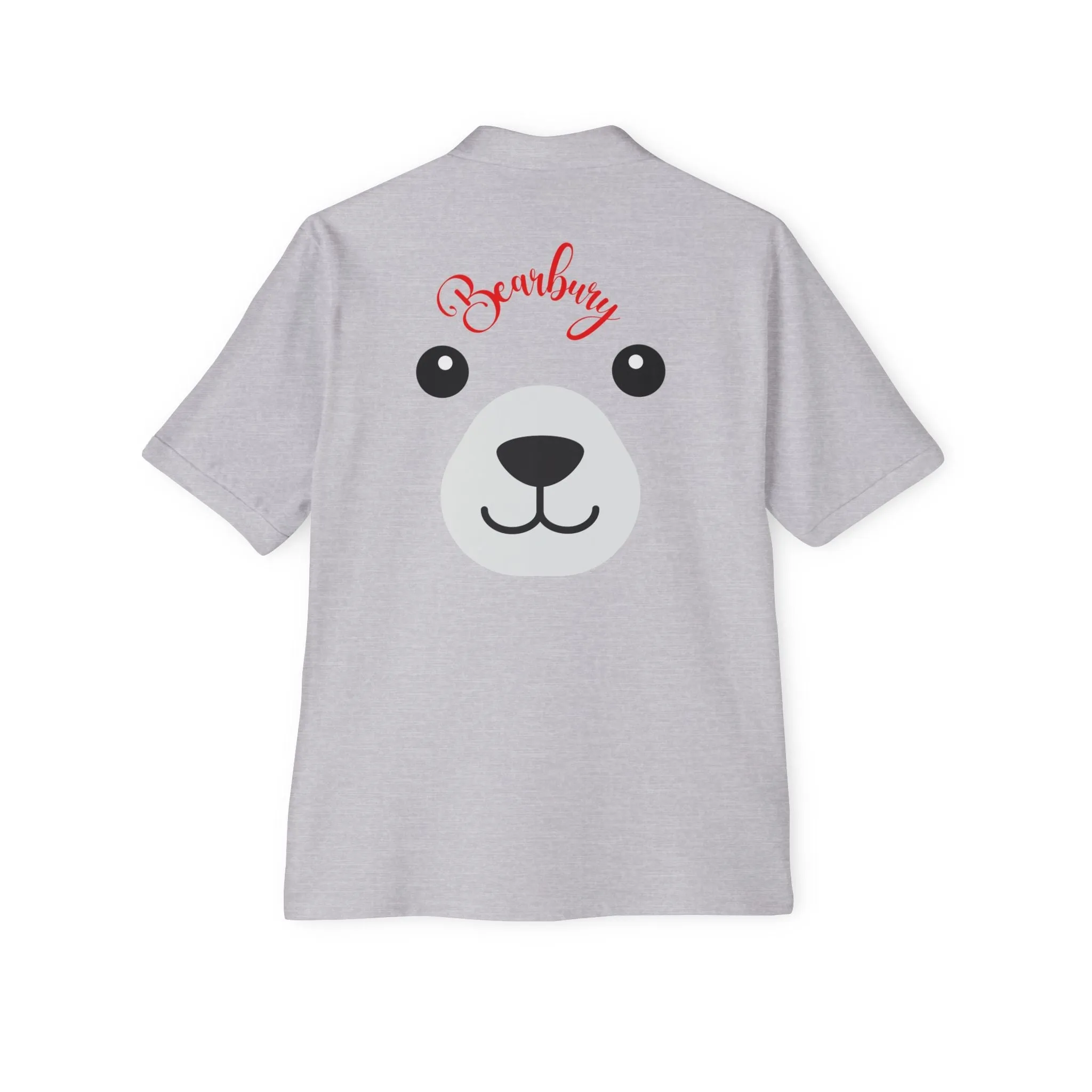 Polo T-Shirt with Cute Bear Graphic –Urban Chic Trendy Unisex Apparel