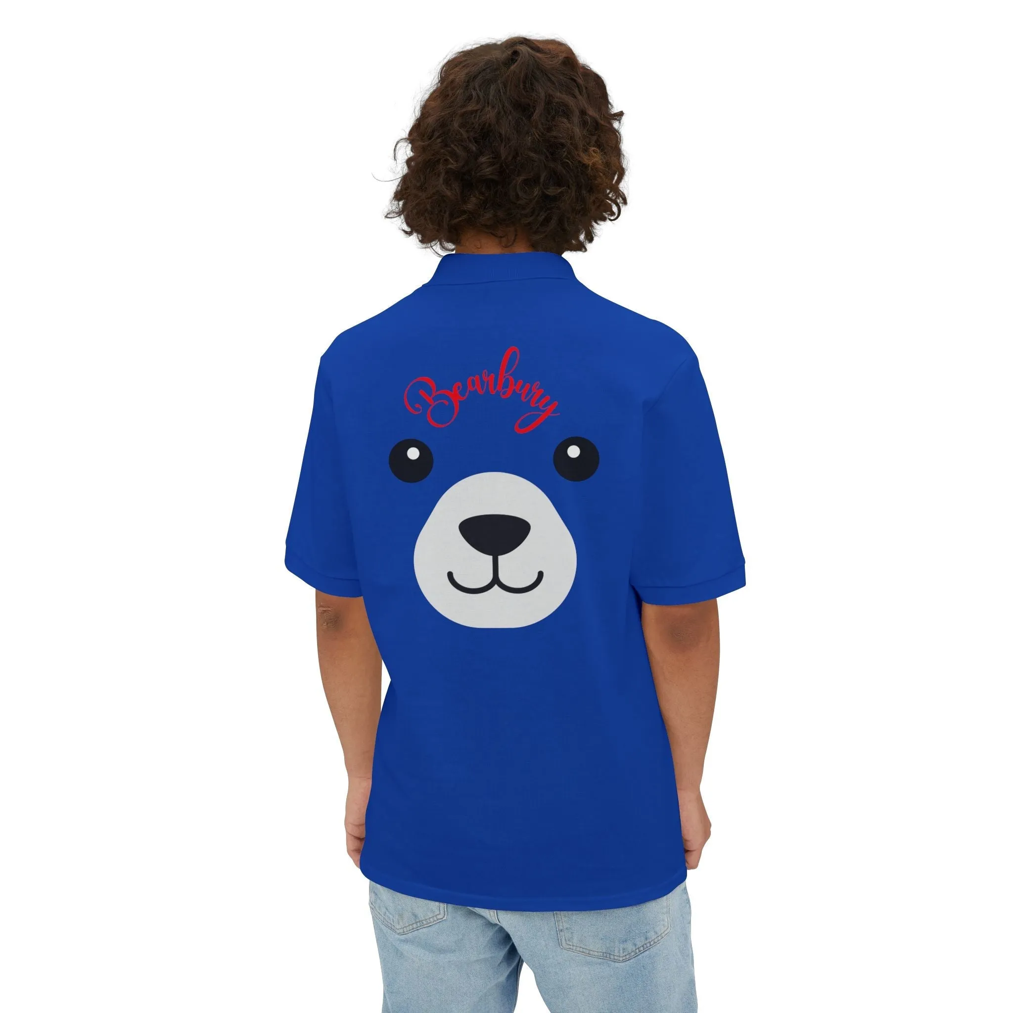 Polo T-Shirt with Cute Bear Graphic –Urban Chic Trendy Unisex Apparel