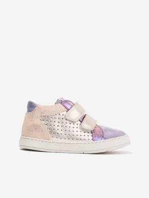 Pom D'Api Girls Leather Mousse Easy Trainers in Multicolour