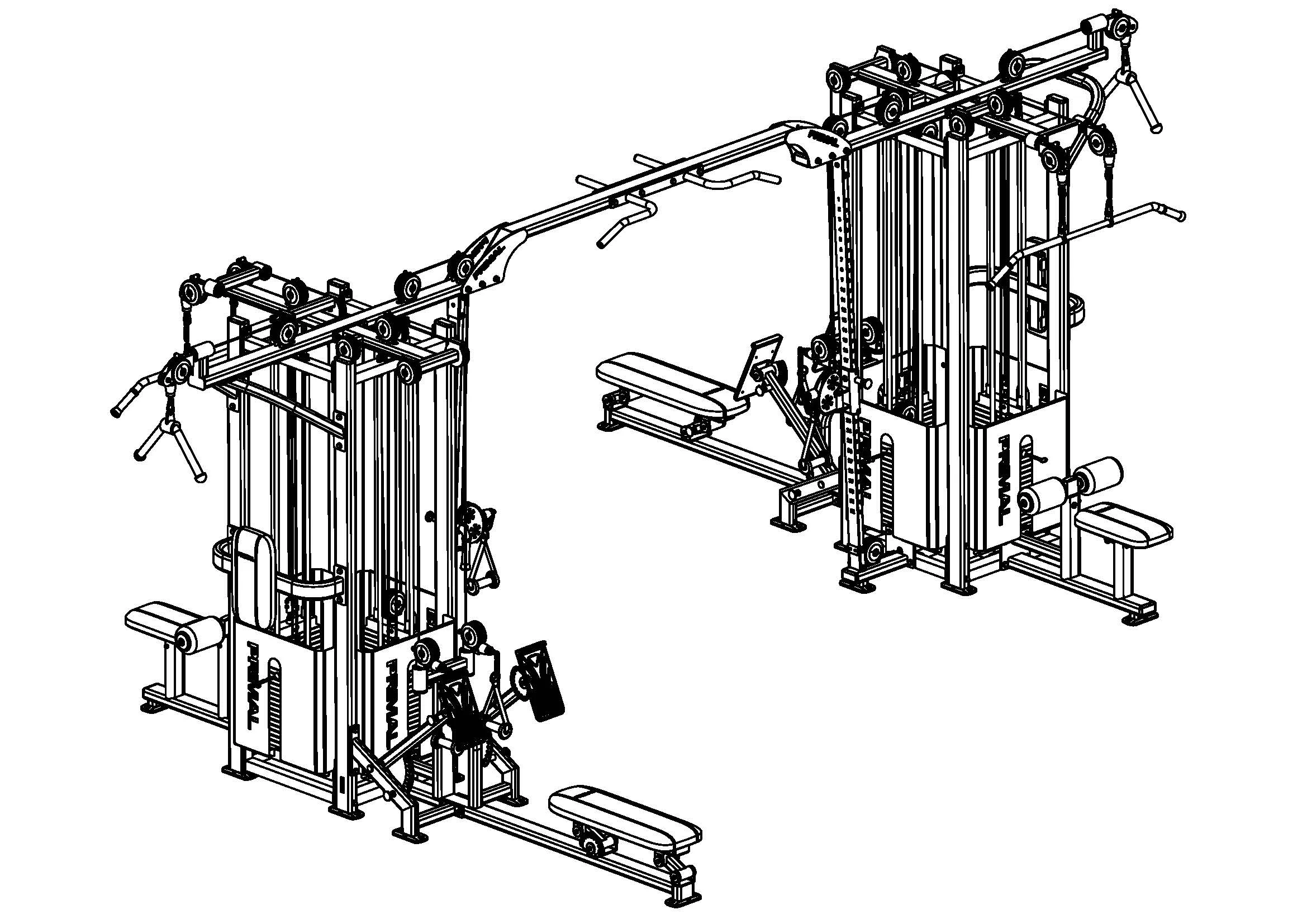 Primal Performance Series 8-Station Multi-Stack Gym