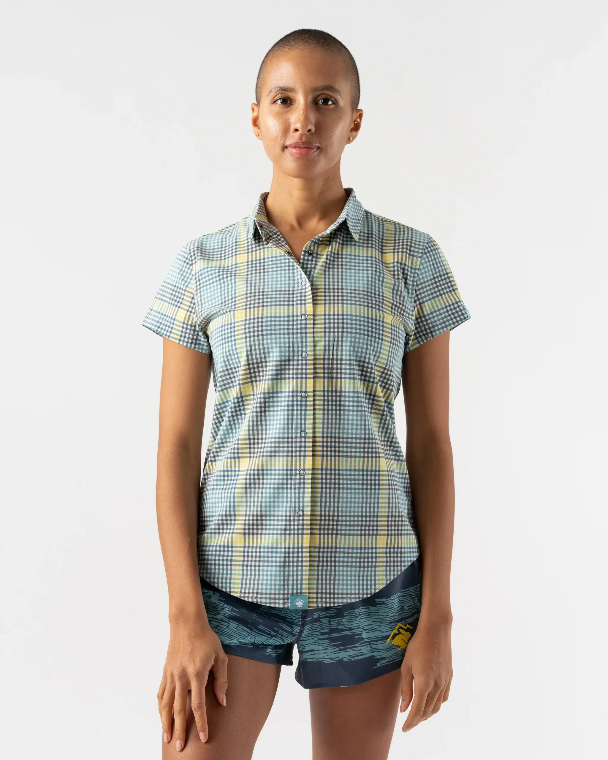 rabbit | High Country SS Performance Button Down | Women's | Orion Blue