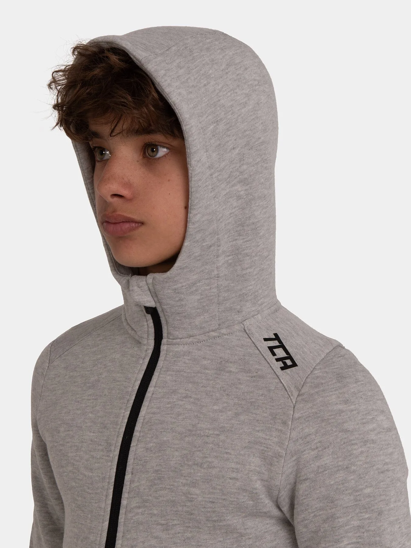 Revolution Tech Gym Running Hoodie For Kids Boys Girls With Zip Pockets