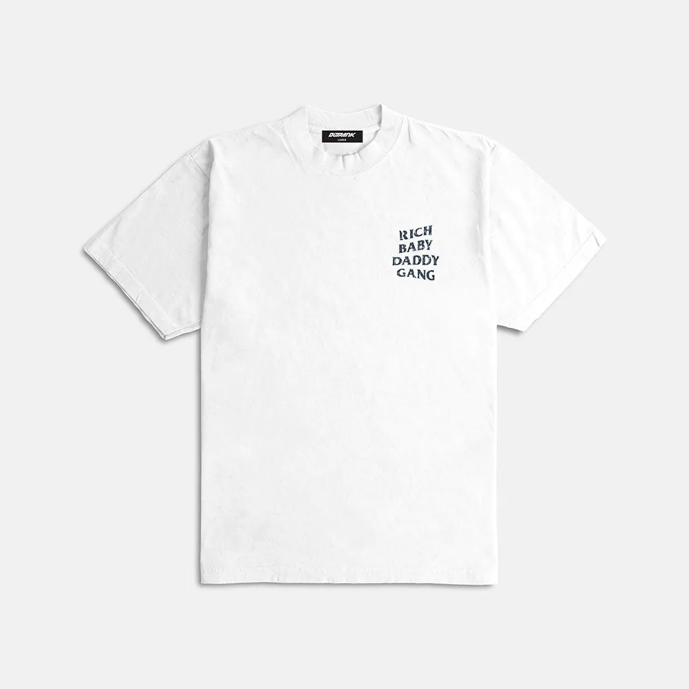 Rich Baby Daddy Gang Premium Oversized T-shirt 3.0- White