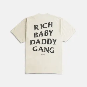 Rich Baby Daddy Gang Premium Oversized T-shirt- Cream