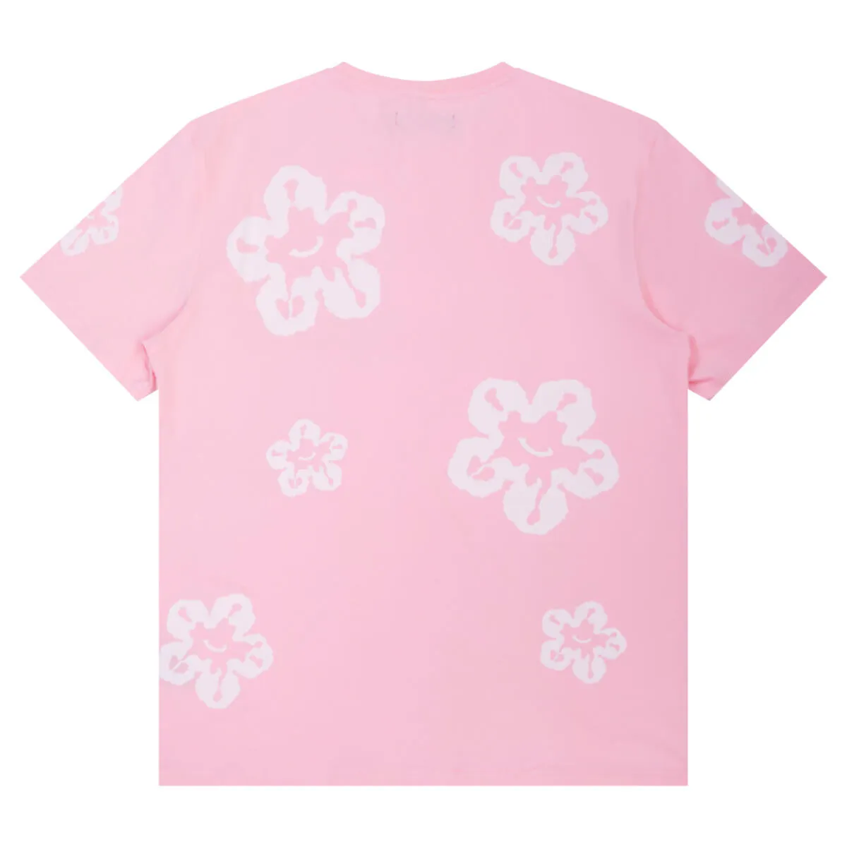 Roku Studio White Flower Print T-Shirt Pink