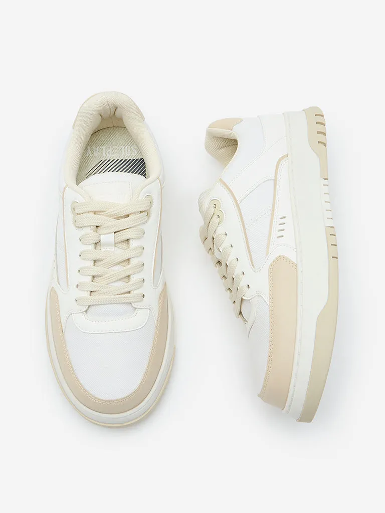 SOLEPLAY Off-White Lace-Up Sneakers