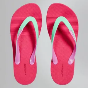 Speedo Saturate II pink and green ladies' thong flip flops