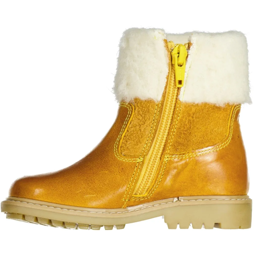 Timian Wool Top Boot - mustard