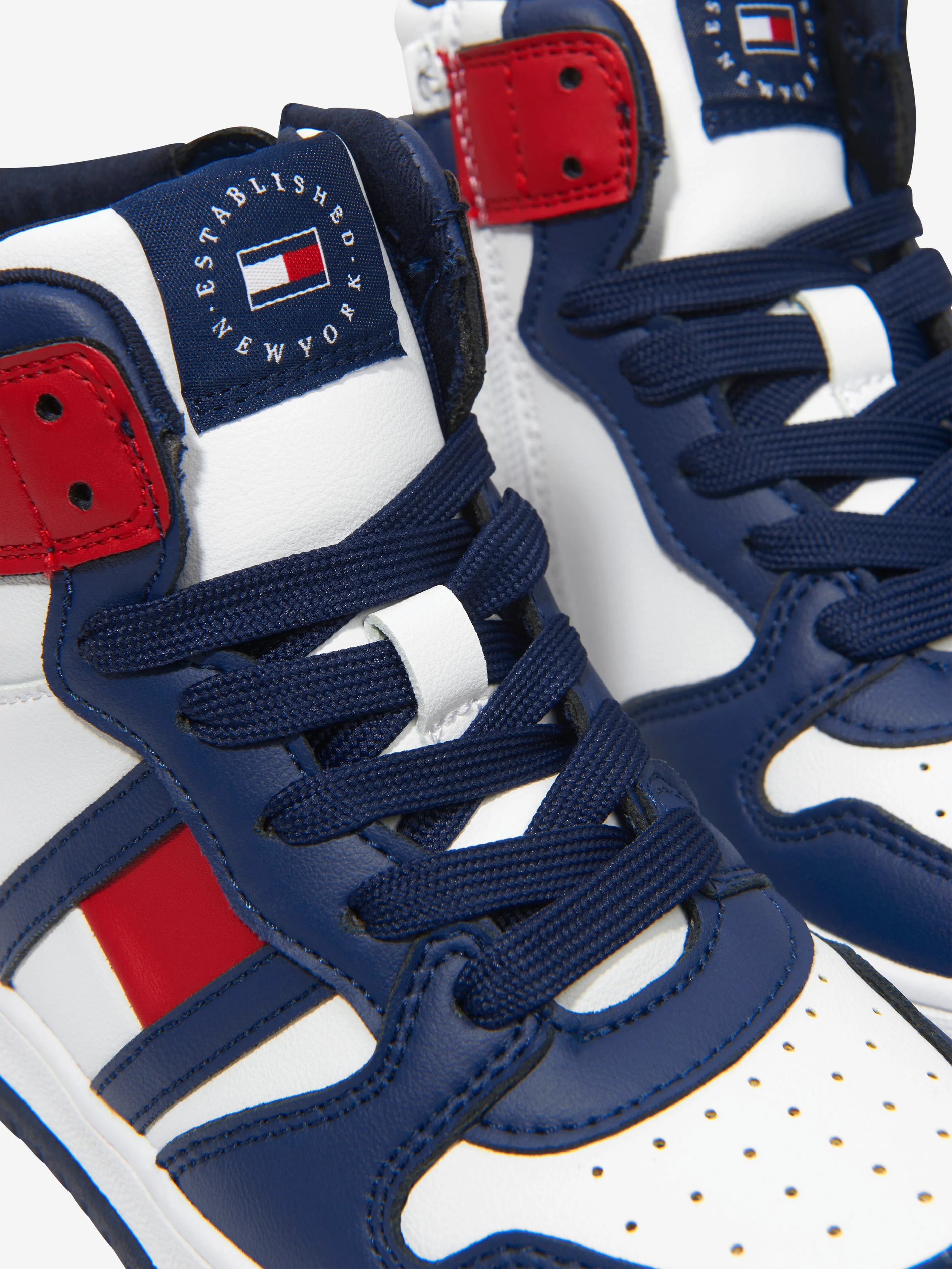 Tommy Hilfiger Boys High Top Lace Up Trainers